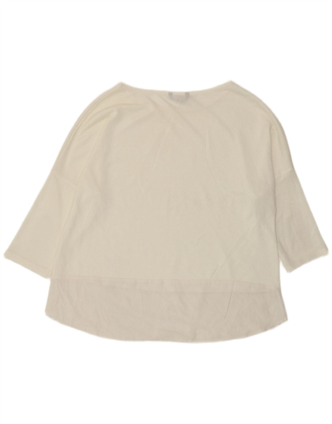 Top feminino Marks & Spencer manga 3/4 UK 18 XL branco