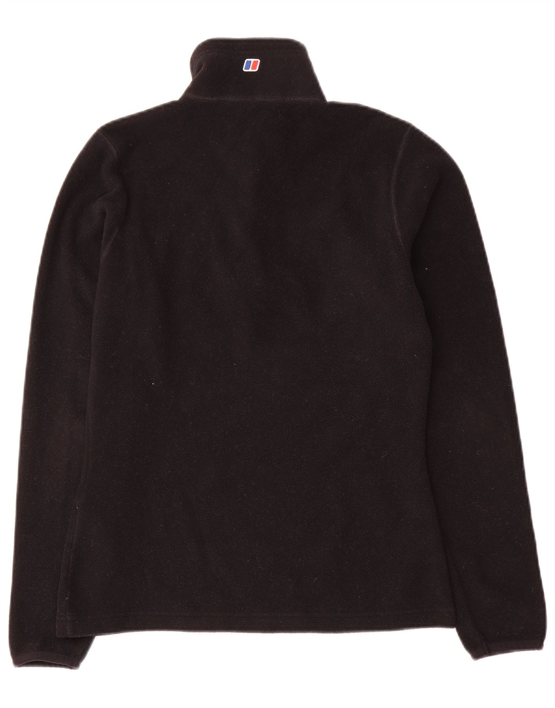Berghaus Suéter feminino de lã com zíper e gola UK 8 pequeno poliéster preto