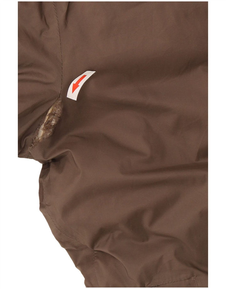 Casaco feminino acolchoado reversível com capuz grande K-Way Reino Unido 8 pequeno preto
