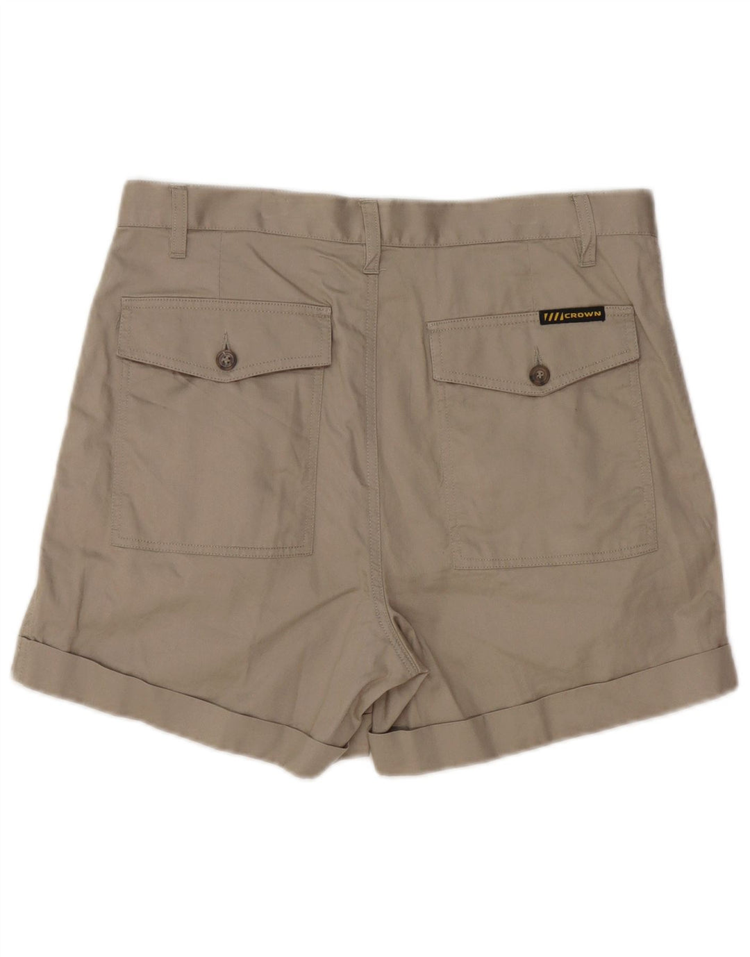 CROWN Masculino Pegged Chino Shorts IT 48 Médio W32 Algodão Bege