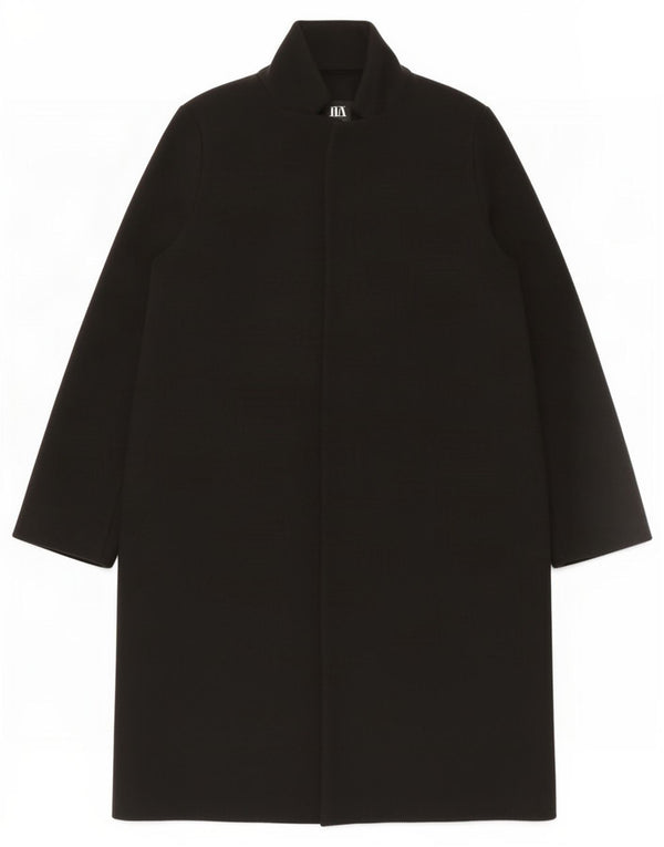 Sobretudo feminino Zara UK 16 grande poliéster preto