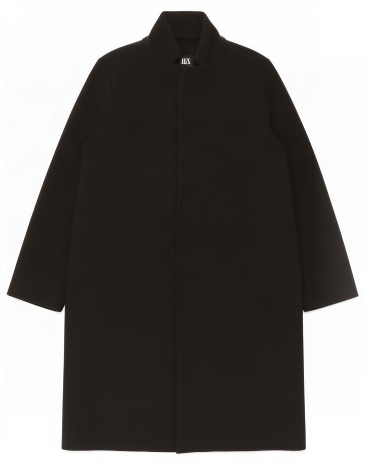 Sobretudo feminino Zara UK 16 grande poliéster preto