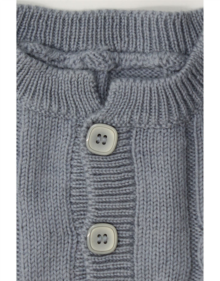 Suéter vintage masculino com gola redonda XL azul