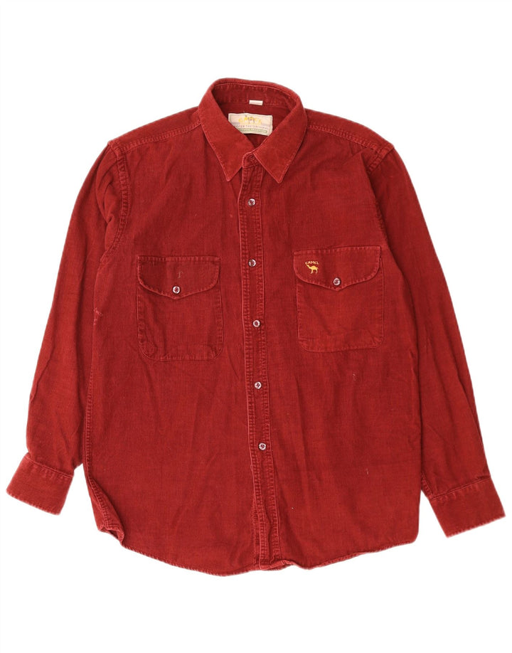Camisa masculina de veludo CAMEL ACTIVE algodão vermelho médio
