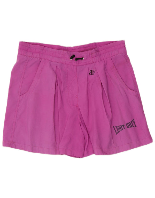 Belfe & Belfe Shorts de natação feminino gráfico IT 42 médio rosa nylon