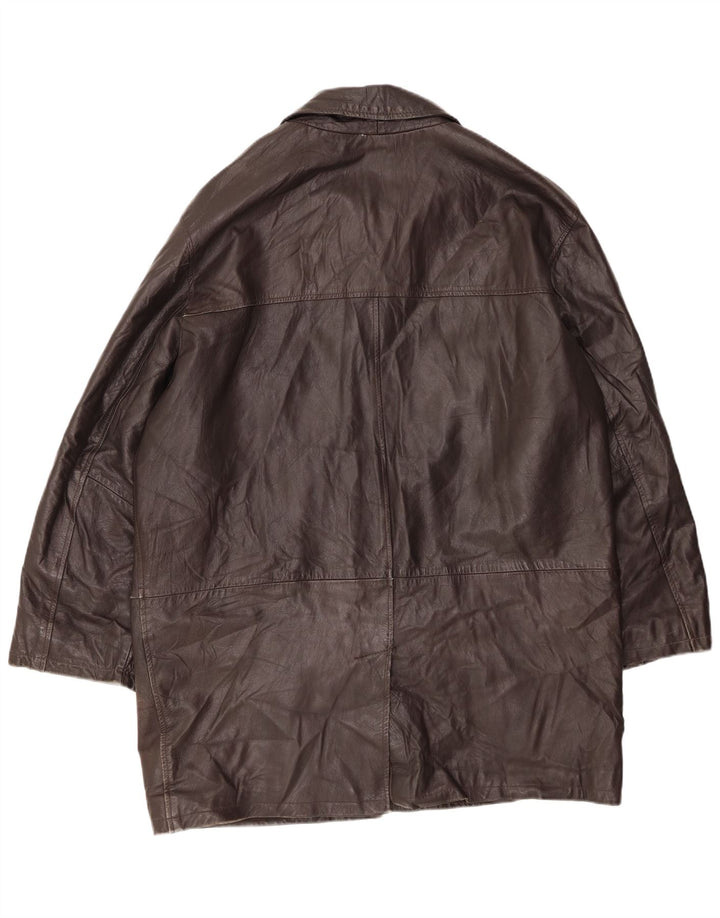 Casaco de couro masculino CONBIPEL IT 54 XL couro marrom