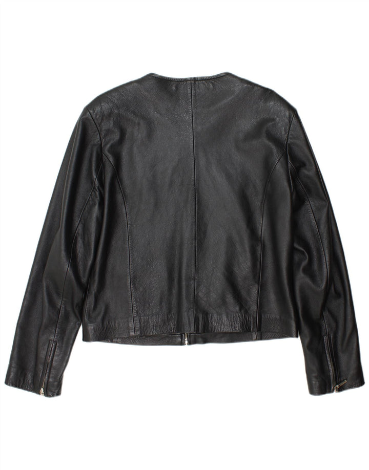 Jaqueta feminina de couro RABERG EU 42 grande couro preto