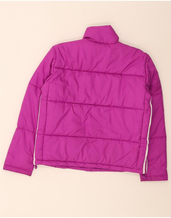 Jaqueta acolchoada oversized feminina Adidas UK 10 poliéster roxo pequeno