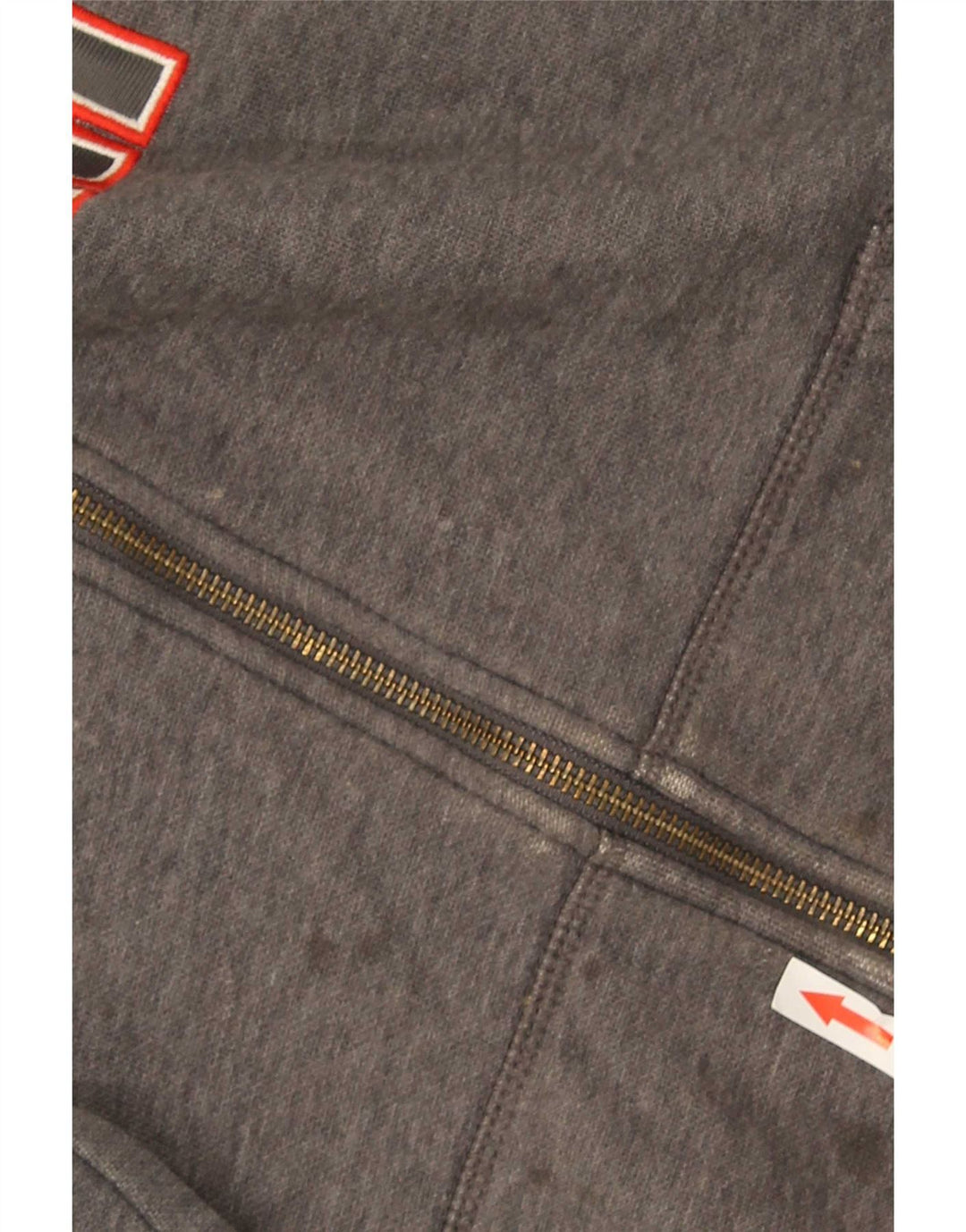 Suéter Puma masculino com capuz e zíper gráfico cinza médio algodão