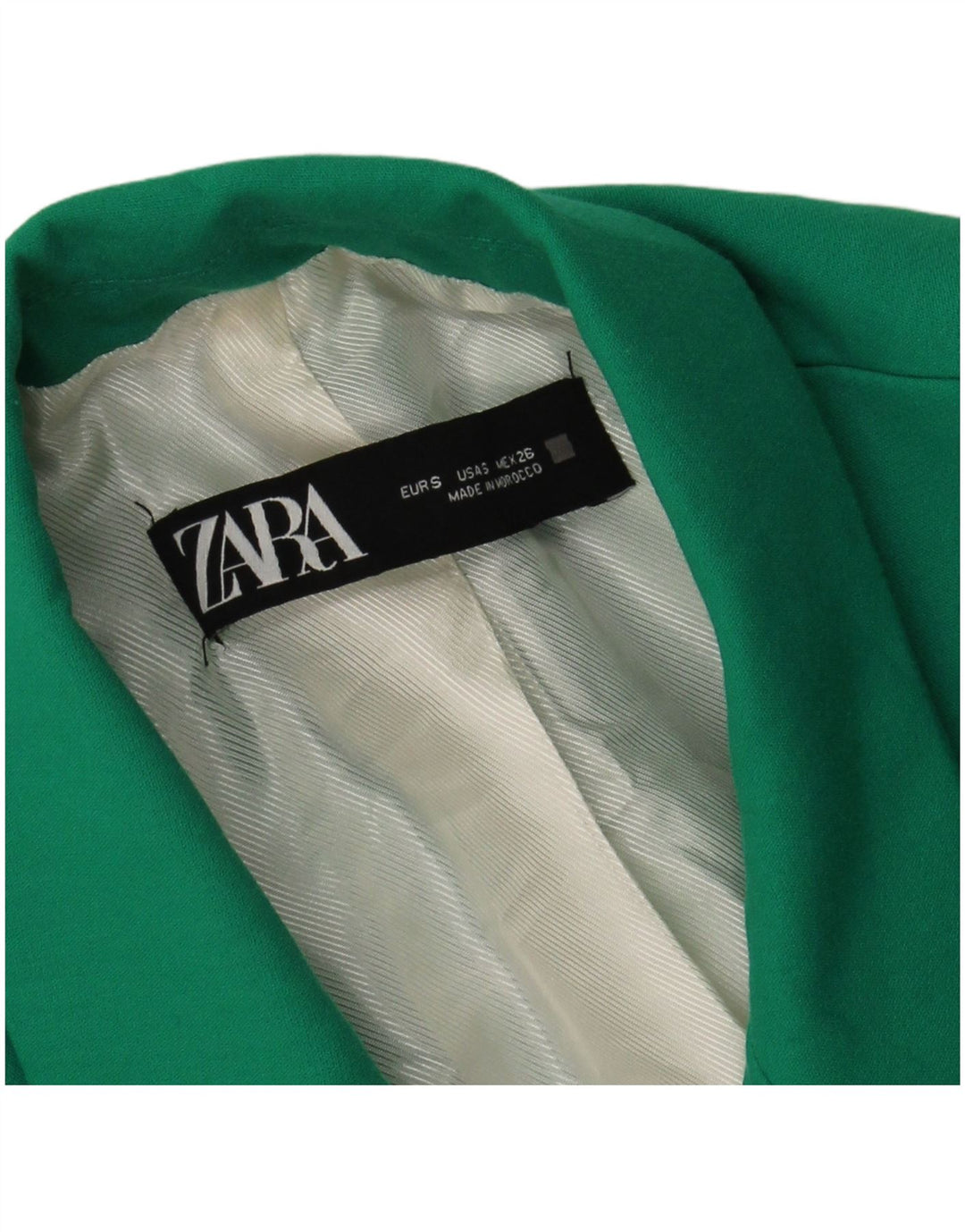 Jaqueta blazer feminina Zara com 1 botão Reino Unido 10 pequeno verde