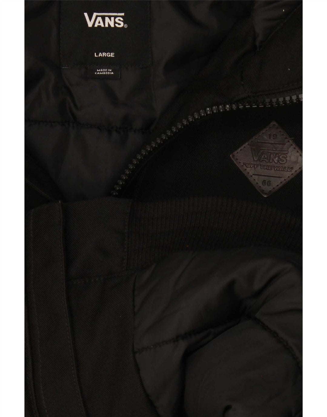 Jaqueta Vans Masculina com Capuz Acolchoado UK 40 Grande Preto