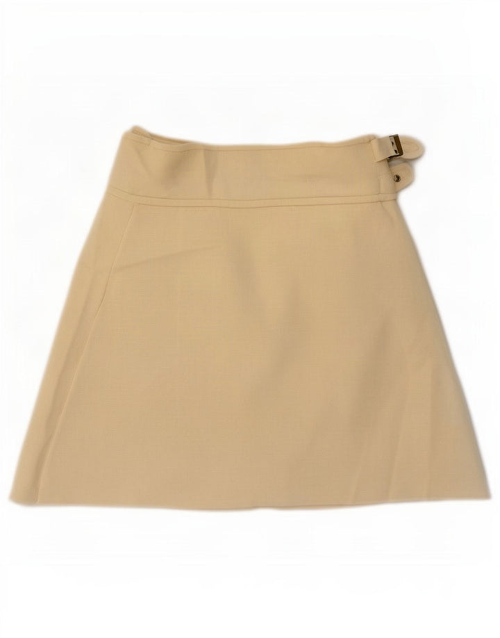 Zara Mini saia feminina pequena W26 off white poliamida