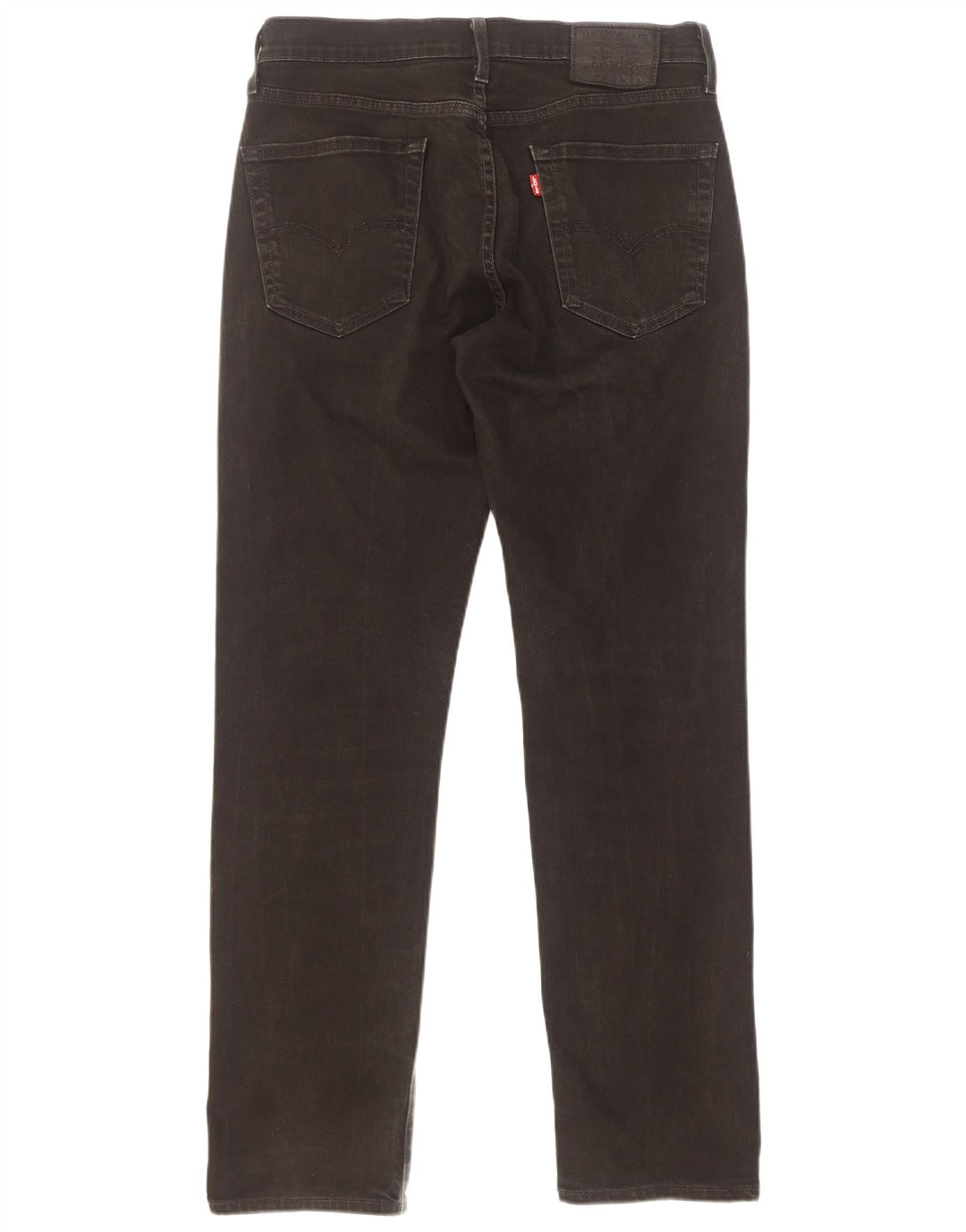 Calça jeans reta masculina Levi's W30 L32 algodão preto