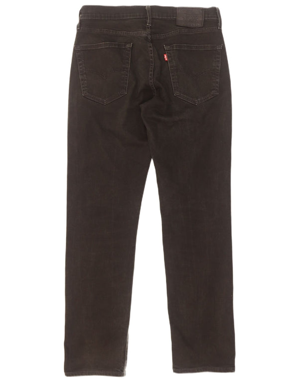 Calça jeans reta masculina Levi's W30 L32 algodão preto