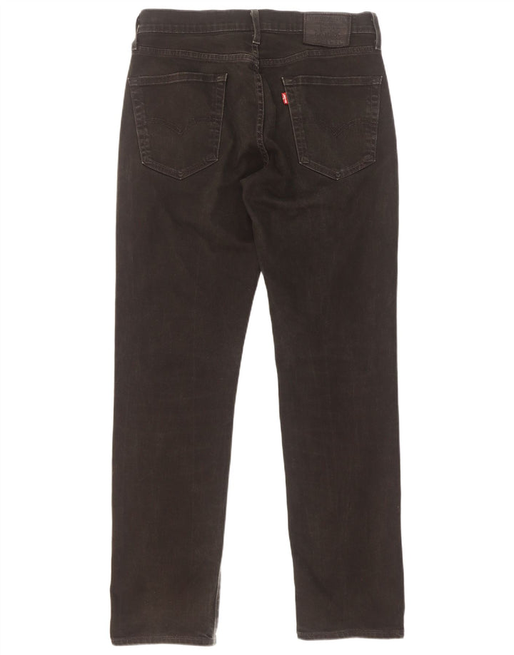 Calça jeans reta masculina Levi's W30 L32 algodão preto