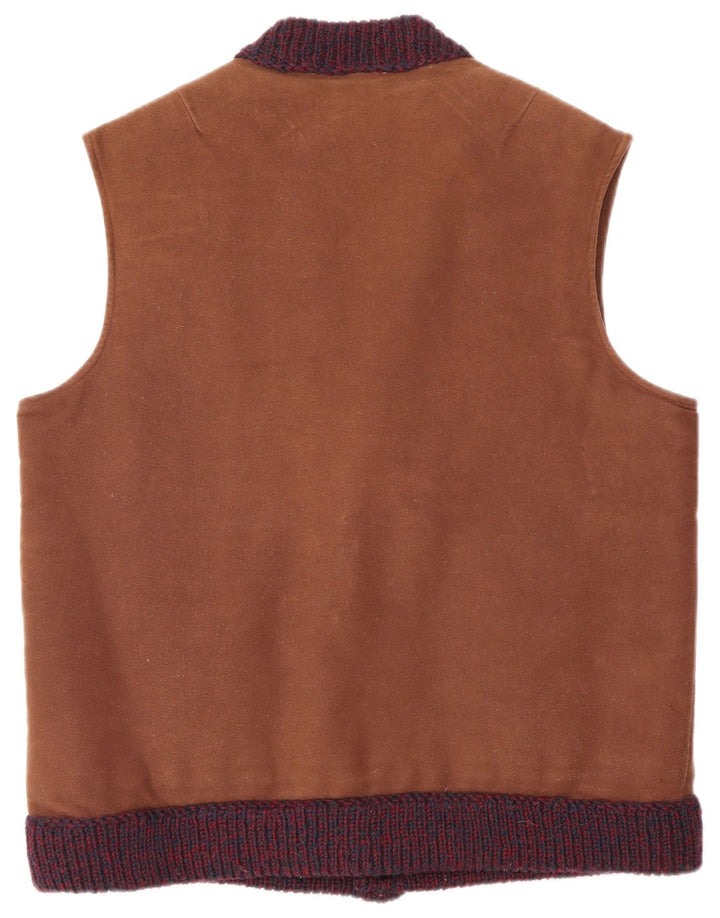 Colete Sherpa Masculino Vintage UK 38 Marrom Médio