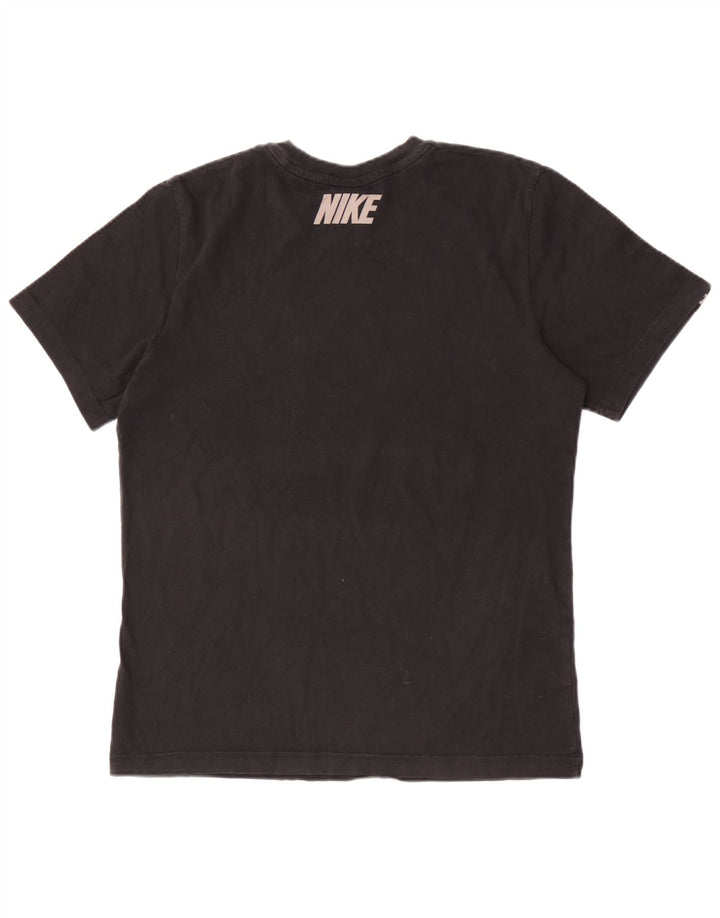 Camiseta Nike masculina gráfica Top médio preto colorblock algodão