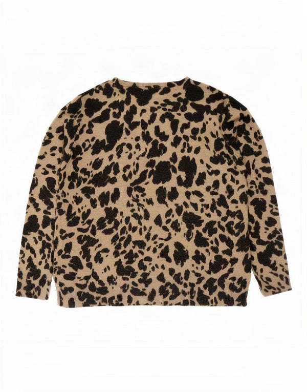 Suéter feminino Marks & Spencer com gola canoa Reino Unido 16 grande marrom
