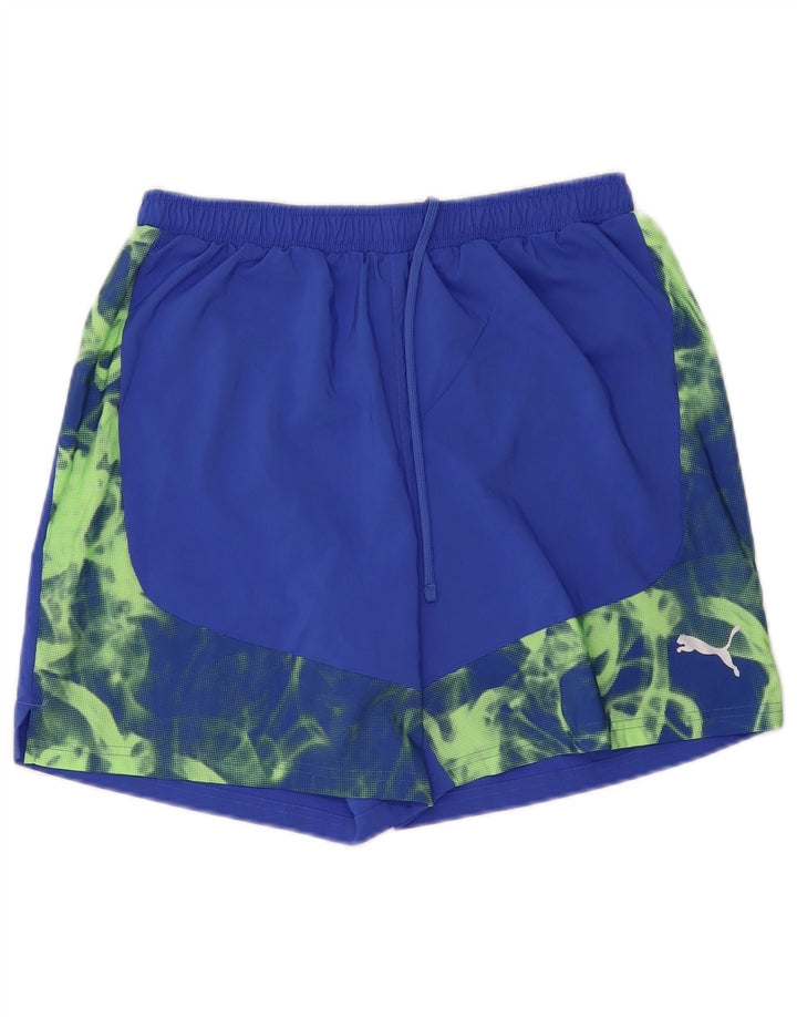 PUMA Mens Sport Shorts Médio Azul Camuflagem Poliéster