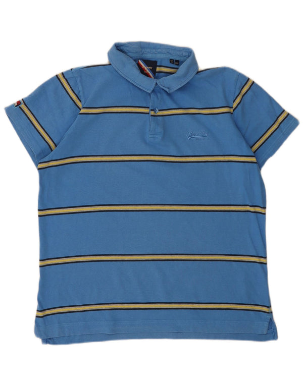 Camisa polo masculina Superdry 2XL listrada azul