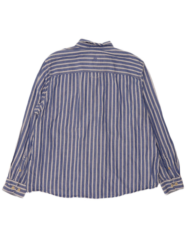 Camisa masculina Fat Face 2XL algodão listrado azul