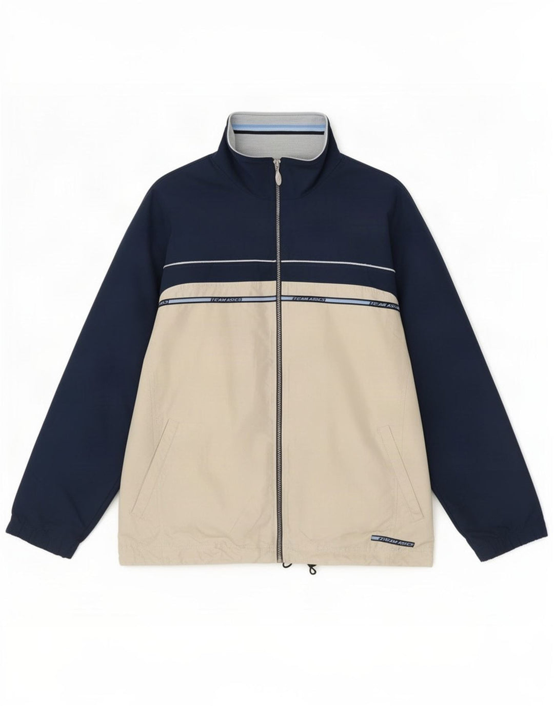 Asics Mens Tracksuit Top Jacket Grande Azul Marinho Colourblock