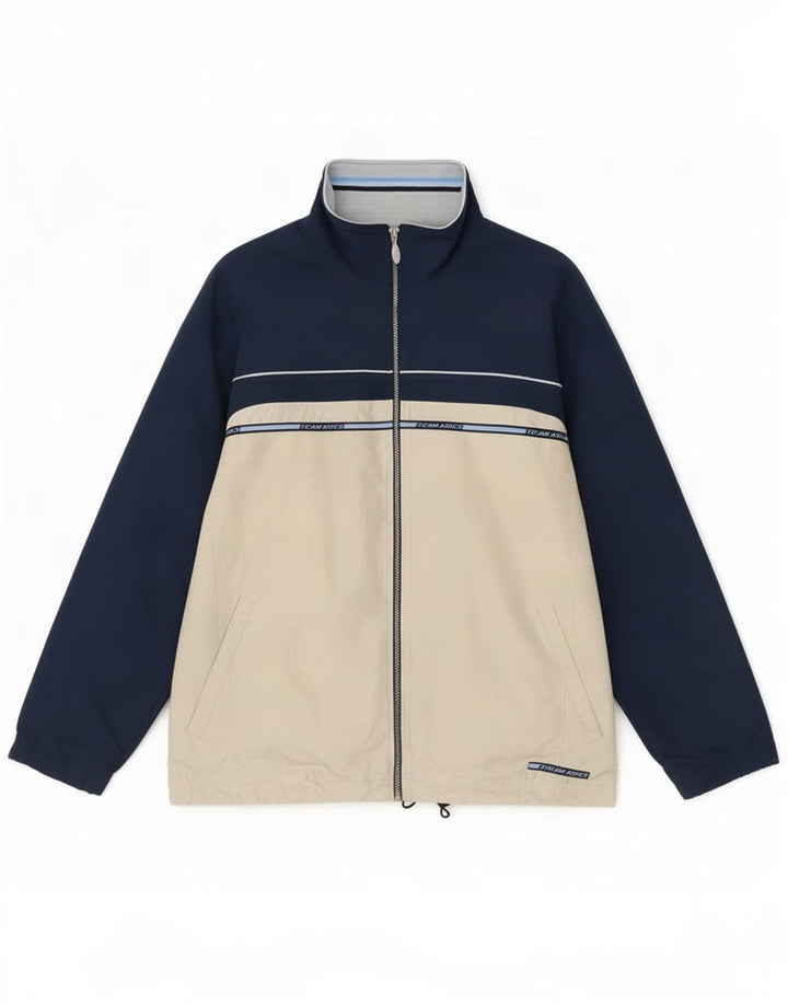 Asics Mens Tracksuit Top Jacket Grande Azul Marinho Colourblock