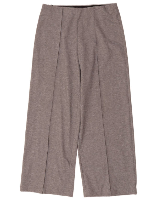 Calça casual feminina de perna larga Marks & Spencer Reino Unido 14 grande W32 L30 cinza