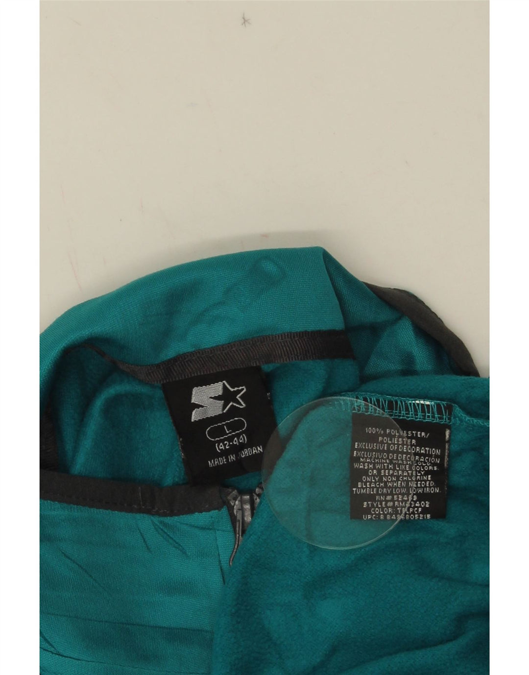 STARTER Pulôver masculino com zíper e gola alta, pulôver, Reino Unido 42/44, grande, azul, poliéster