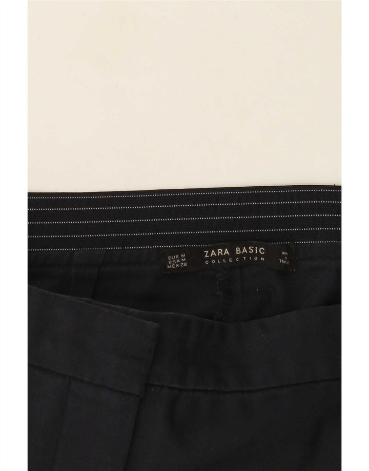 Calça Chino reta feminina Zara médio W28 L27 azul marinho