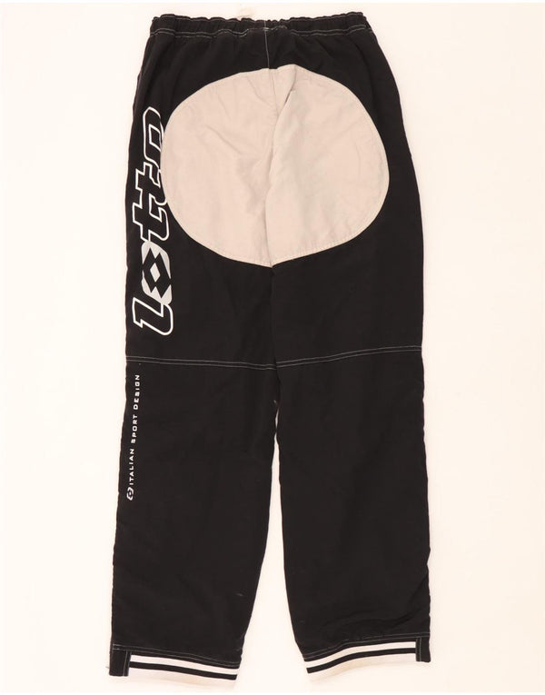 Calça esportiva masculina Lotto com estampa gráfica grande bloco colorido preto