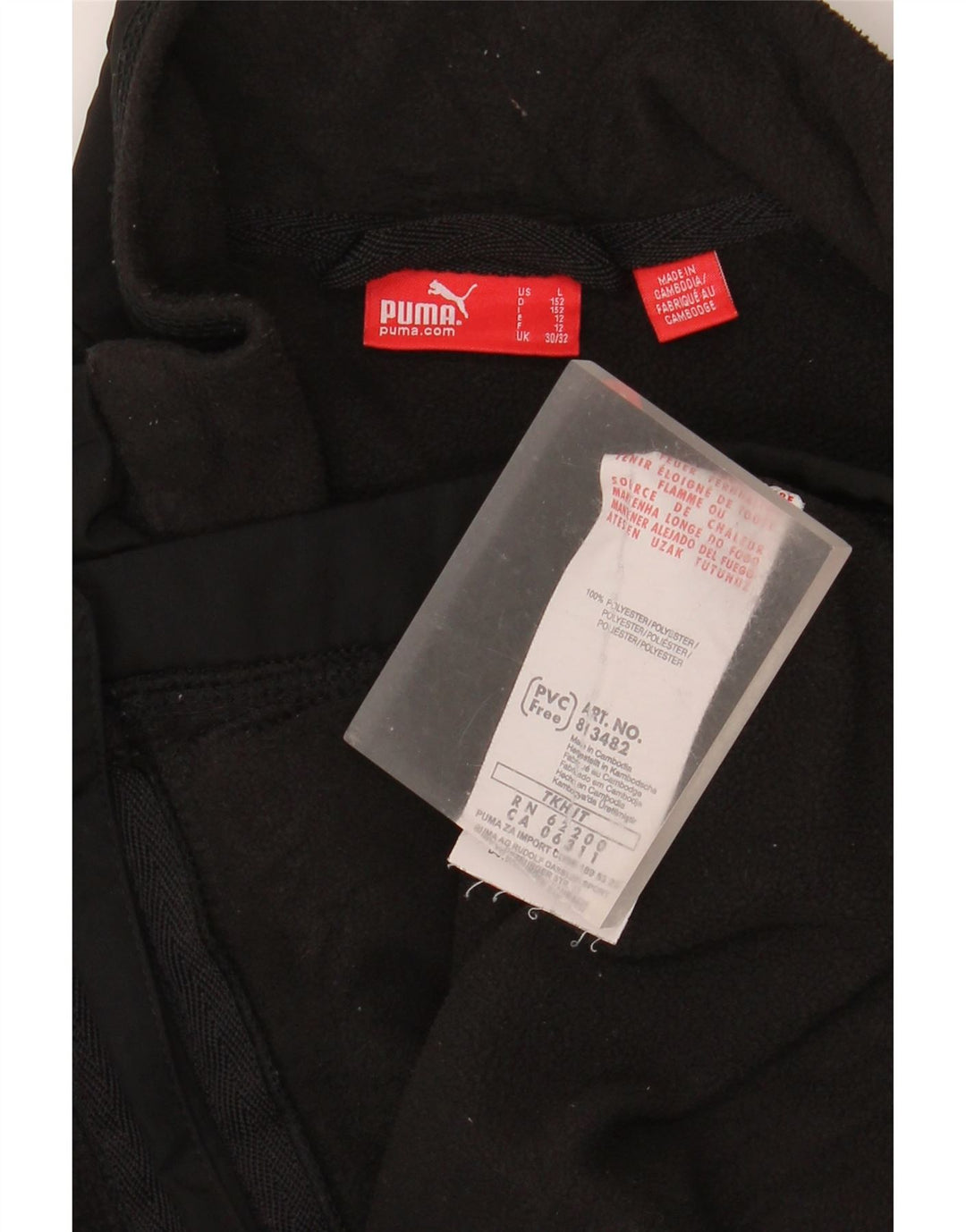 Casaco Puma Boys Fleece 11-12 Anos Preto Poliéster