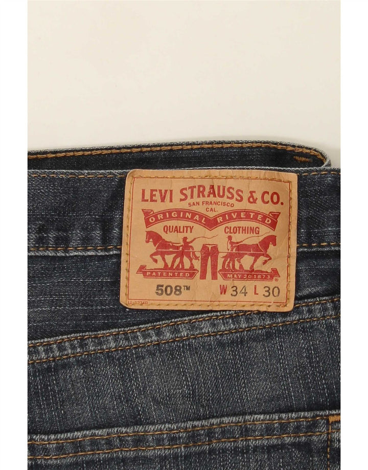 Jeans Levis 508 Straight Masculino W34 L30 Azul