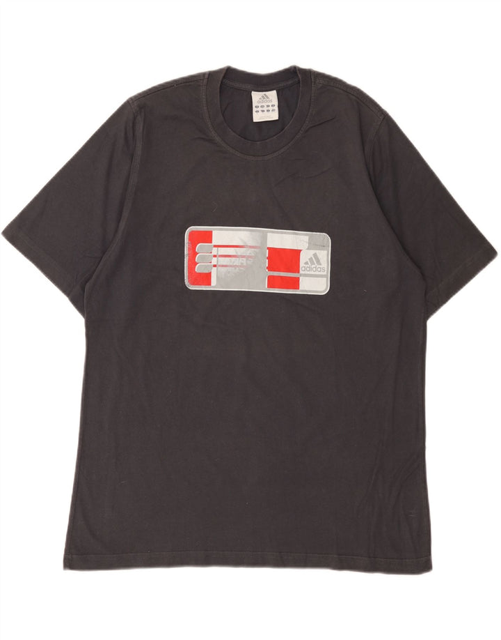 Camiseta Adidas Masculina Graphic Top XL Cinza Algodão