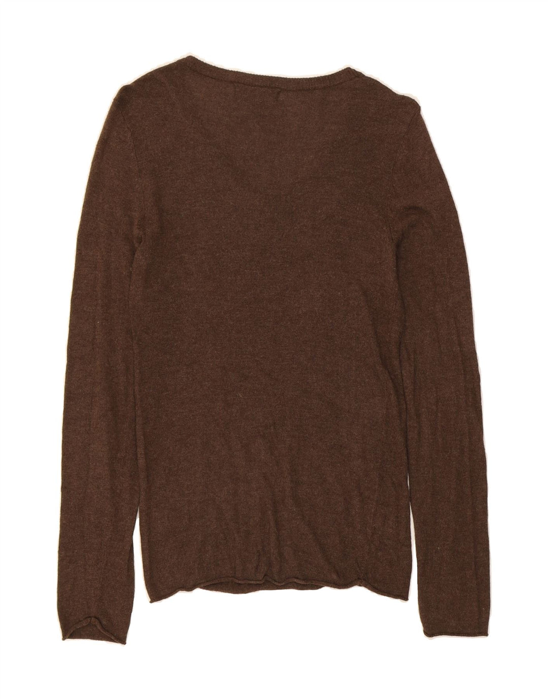 MOSSIMO Womens V-Neck Jumper Sweater UK 8 Small Brown Nylon Vintage Mossimo and Second-Hand Mossimo from Messina Hembry 