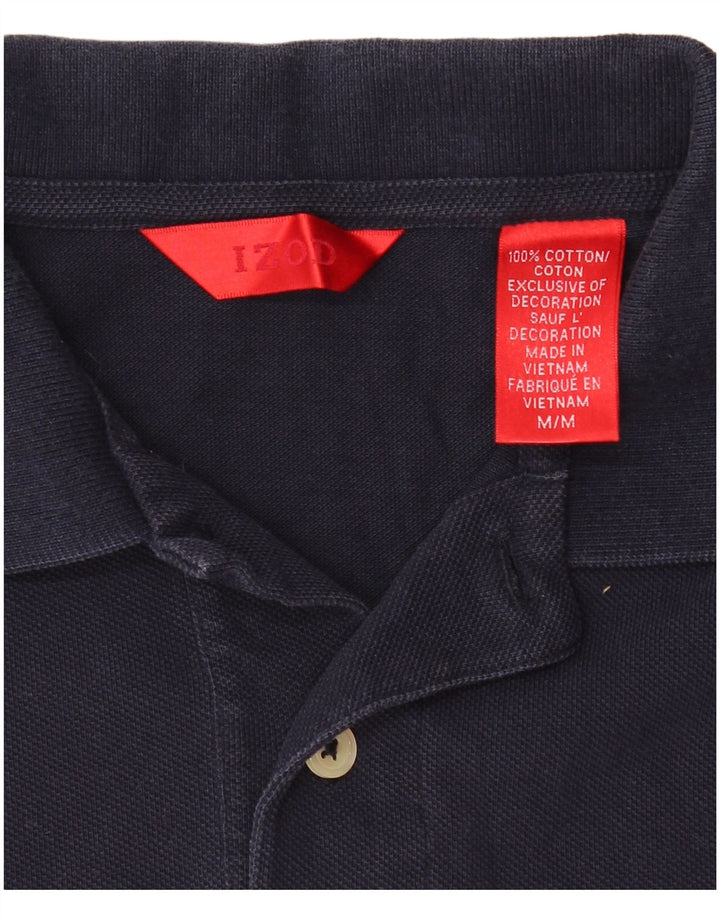 Camisa polo masculina IZOD de algodão azul marinho médio