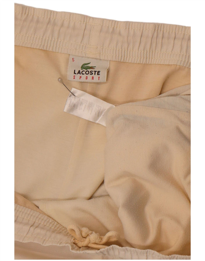 Lacoste Mens Sport Shorts Tamanho 5 Grande Off White Colourblock Poliéster