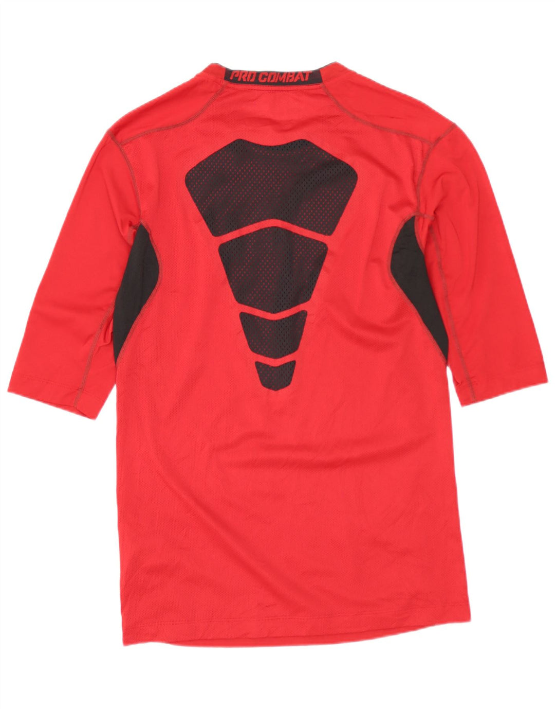 Top gráfico feminino NIKE manga 3/4 UK 14 grande vermelho colorblock poliéster