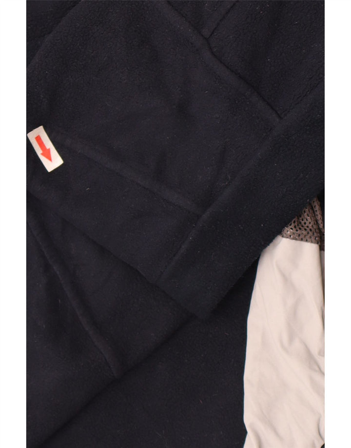 Jaqueta masculina de lã gráfica Helly Hansen UK 40 grande bloco colorido azul marinho