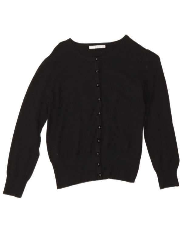 Suéter cardigã feminino Marks & Spencer Reino Unido 12 viscose preta média