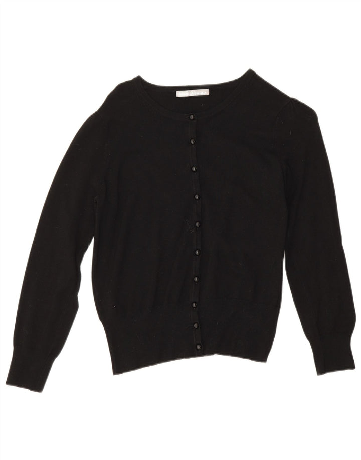 Suéter cardigã feminino Marks & Spencer Reino Unido 12 viscose preta média