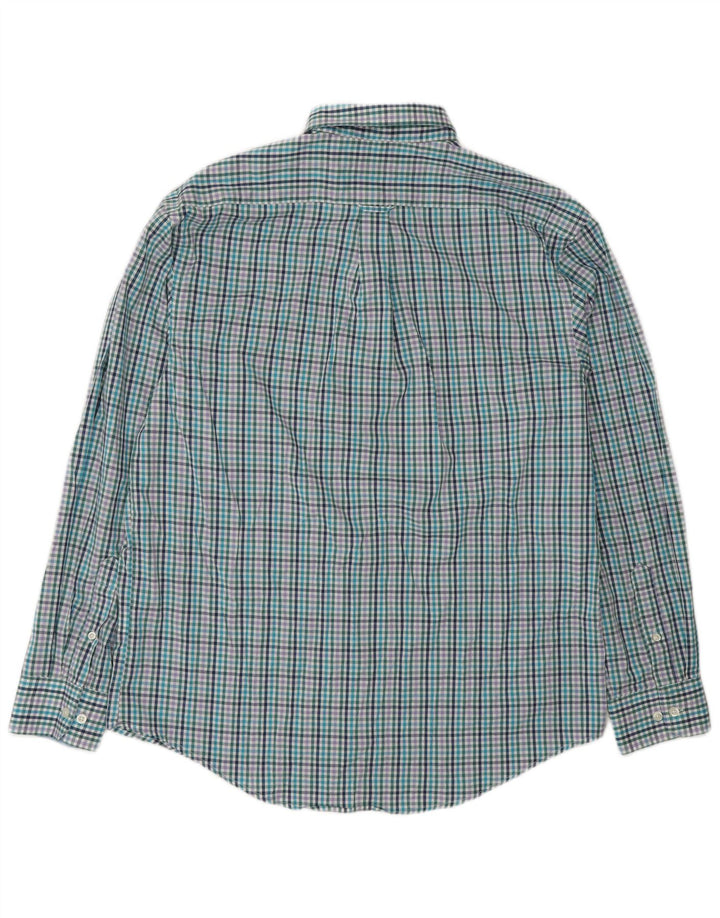 Camisa masculina IZOD grande algodão xadrez multicolorido