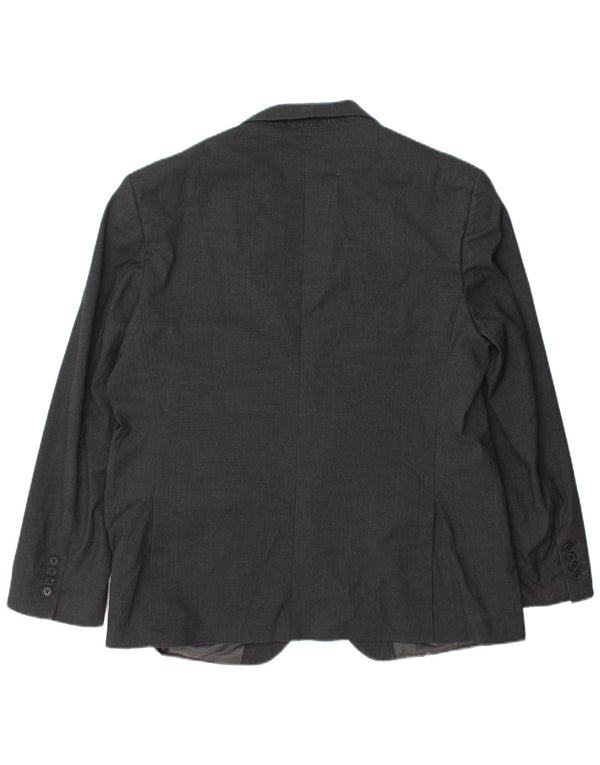 Jaqueta blazer masculina Marks & Spencer com 2 botões de ajuste regular tamanho 44 XL cinza
