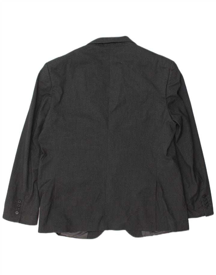 Jaqueta blazer masculina Marks & Spencer com 2 botões de ajuste regular tamanho 44 XL cinza