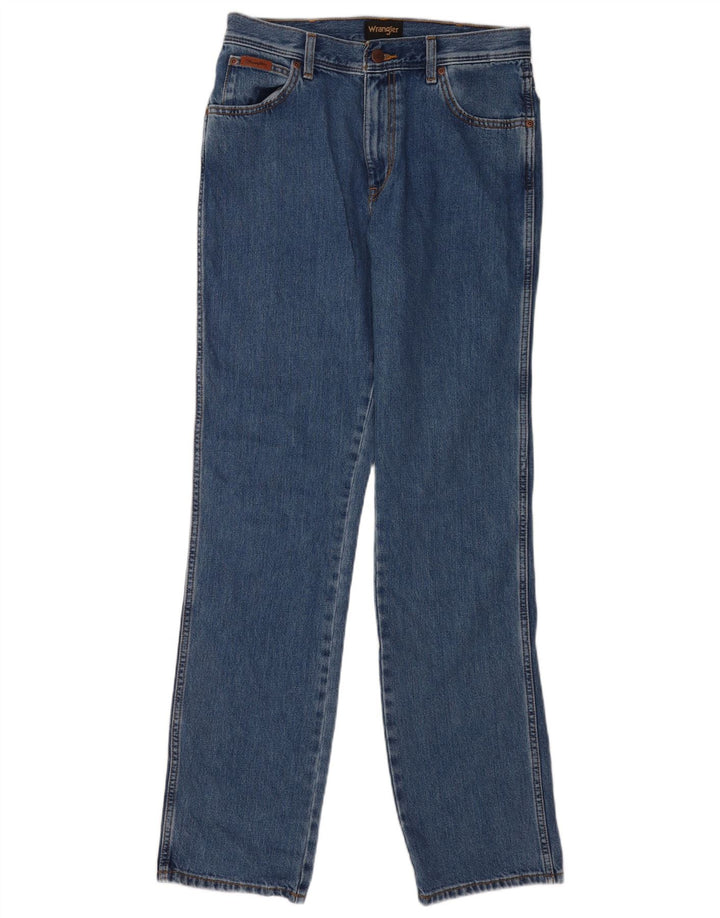 Wrangler Masculino Texas Straight Jeans W32 L36 Azul Algodão
