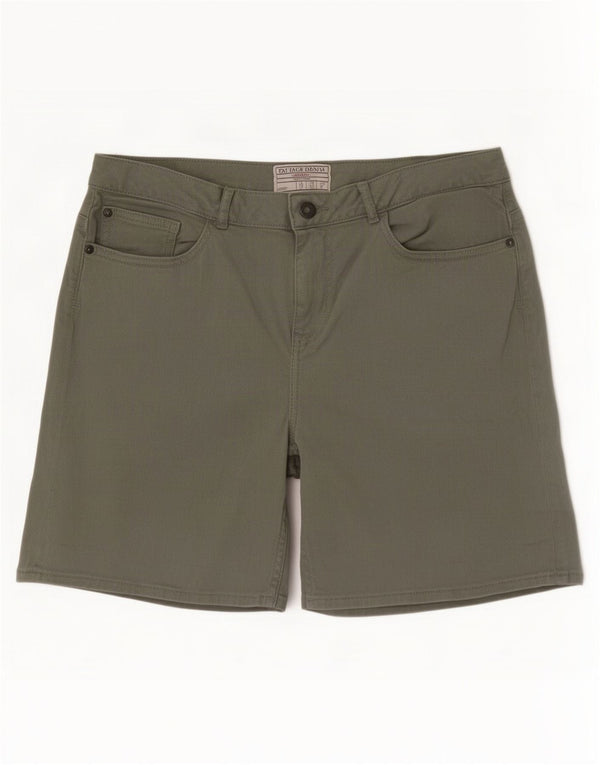 Shorts jeans feminino Fat Face UK 12 médio W30 algodão verde