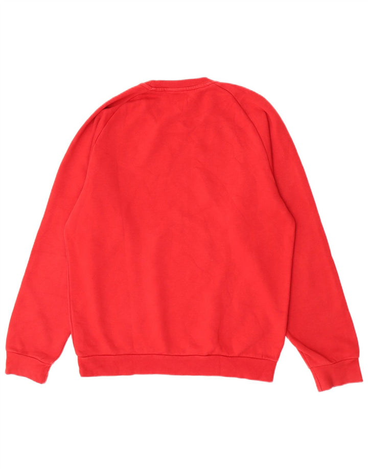 Adidas Mens Moletom Jumper Médio Algodão Vermelho