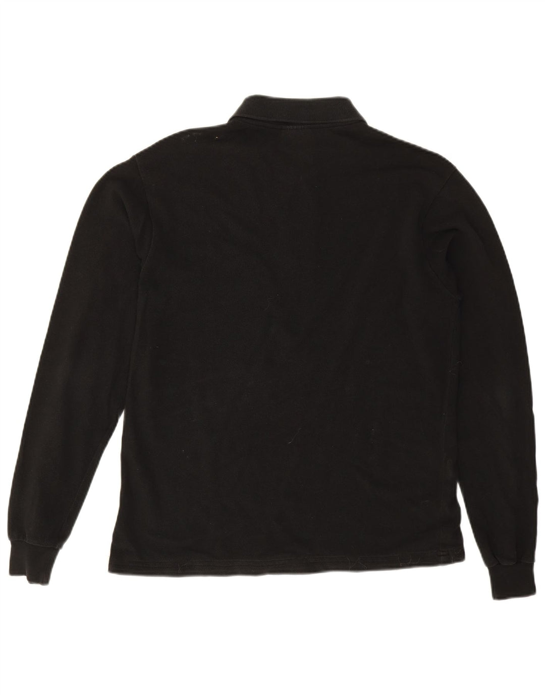 Camisa polo masculina de manga comprida Lacoste tamanho 4 médio algodão preto