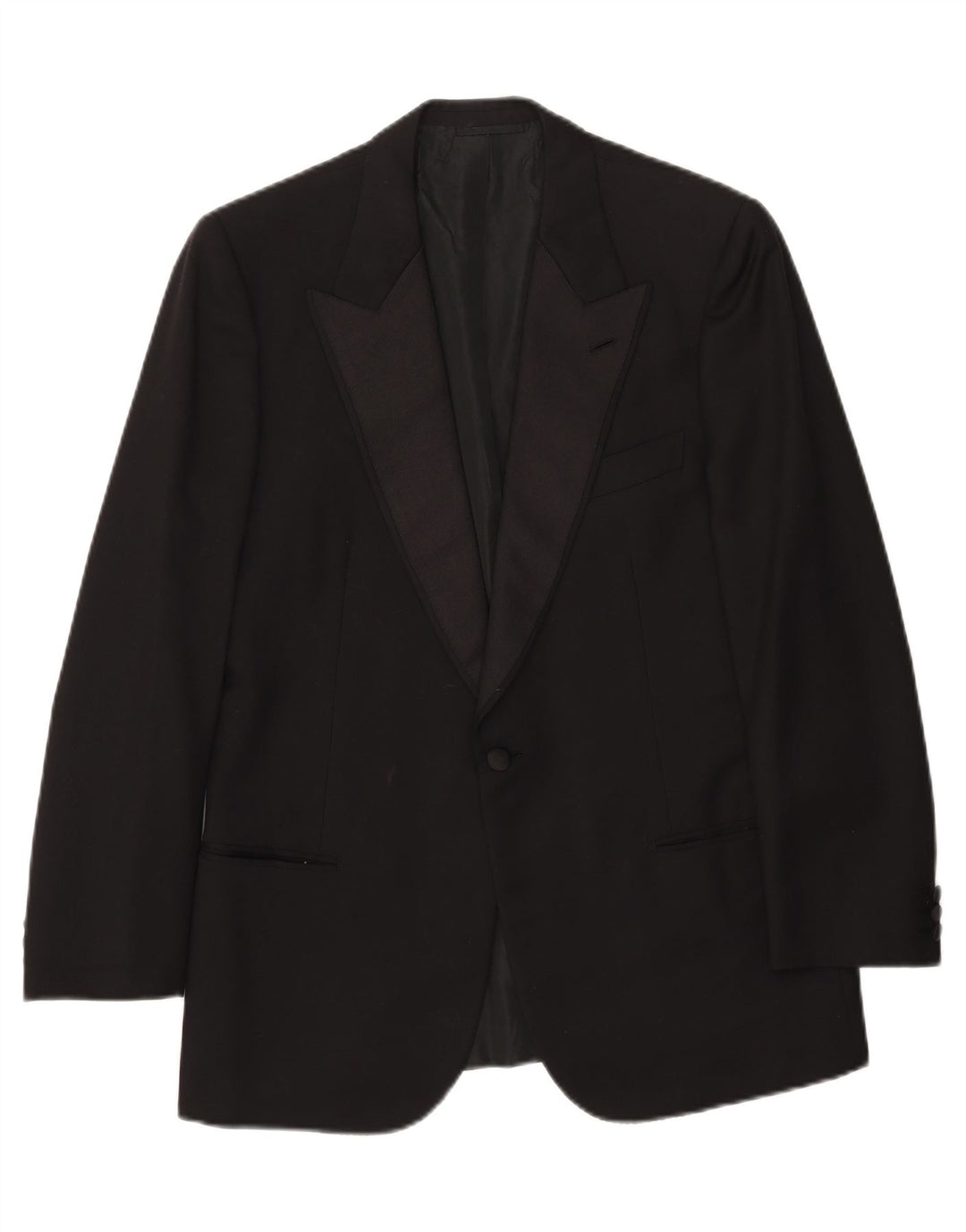 Jaqueta blazer masculina Bresci com 1 botão Reino Unido 40 grande lã preta