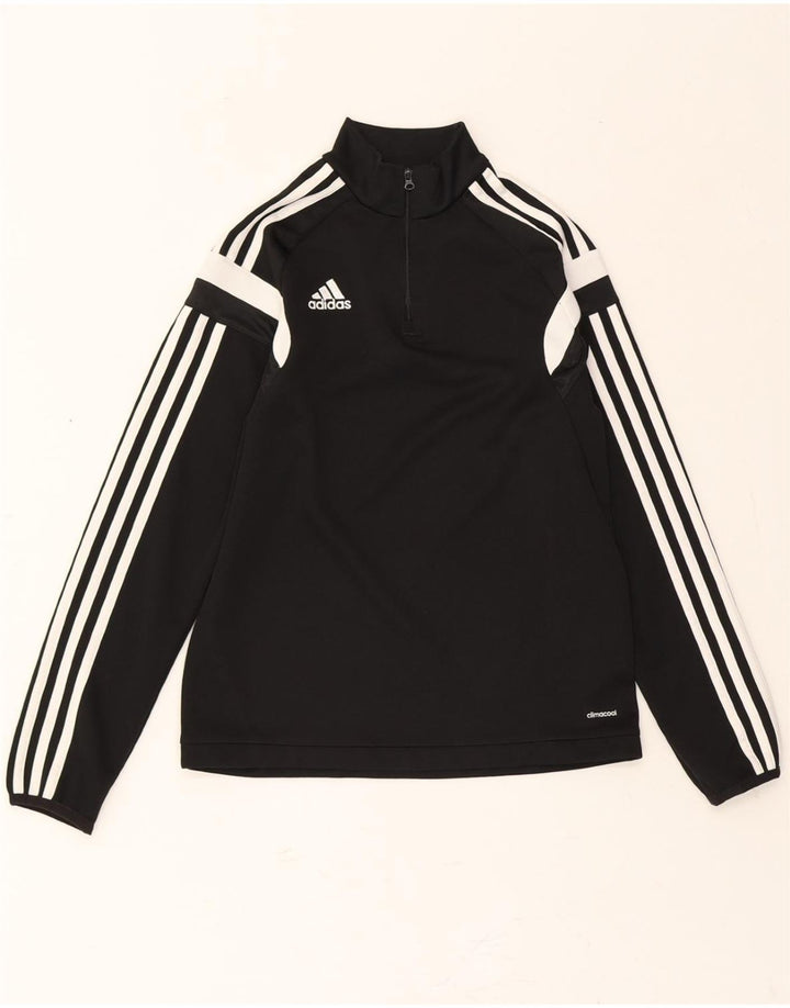 ADIDAS Boys Climacool Pullover Tracksuit Top 11-12 Years Large Black Vintage Adidas and Second-Hand Adidas from Messina Hembry 